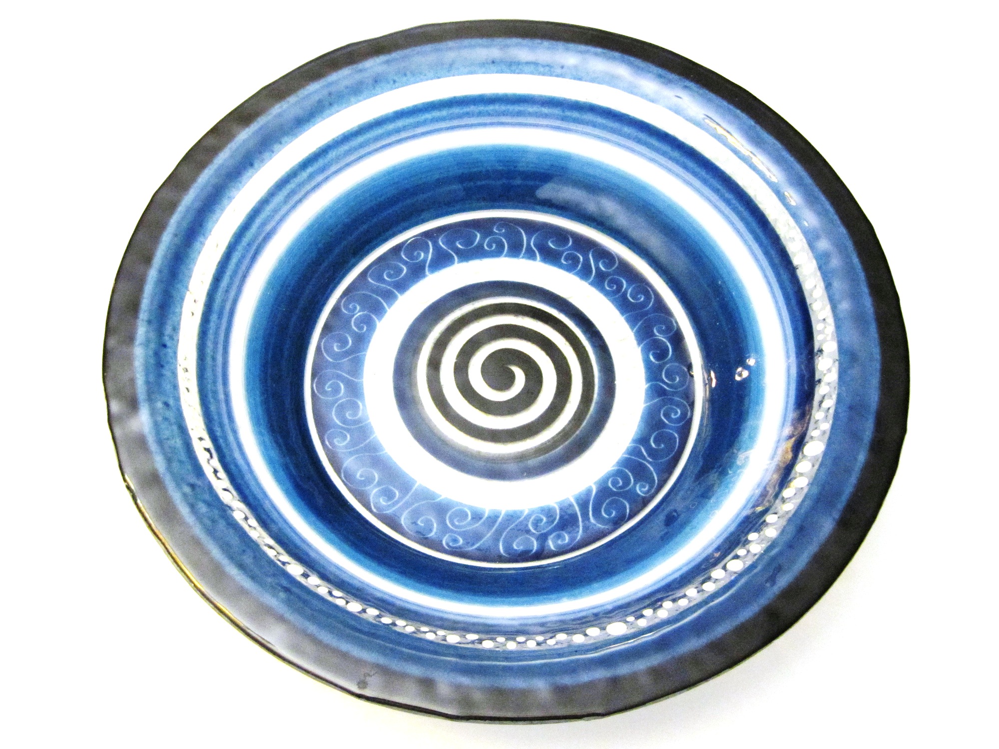 Handcrafted Glass Salad Bowl  #005